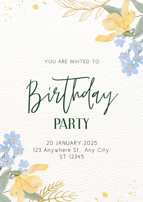 My Birthadsay Party Invetesion Birthday Party Invitation Template | PosterMyWall