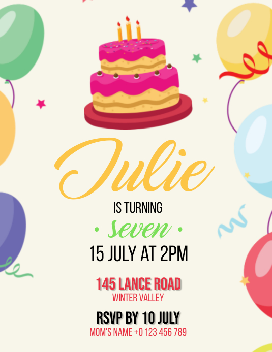 My Birthadsay Party Invetesion Birthday Party Invitation Design Template | PosterMyWall