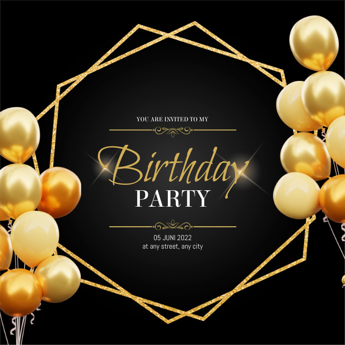 Copy of Birthday Party Invitation PosterMyWall