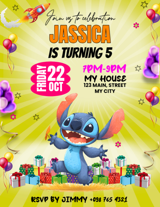Birthday Party Invitation Template | PosterMyWall