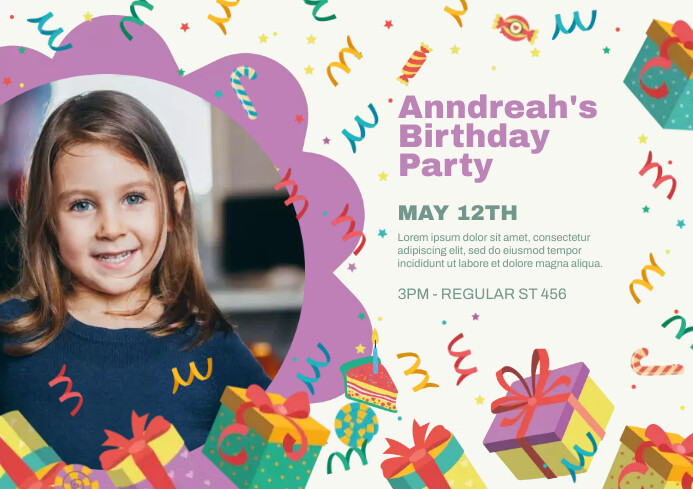My Birthadsay Party Invetesion Birthday Party Invitation Template | PosterMyWall