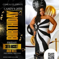 Birthday Party Invitation Publicación de Instagram template