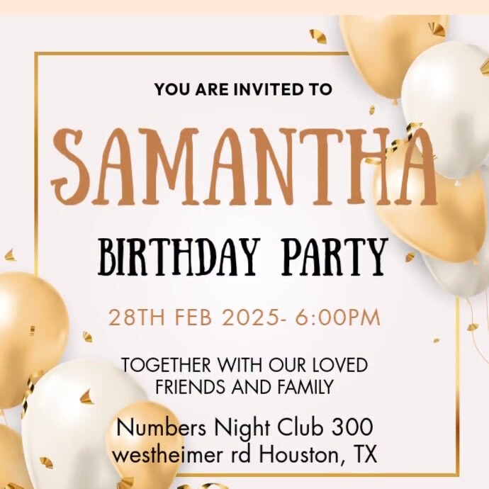 Birthday Party Invitation Template | PosterMyWall