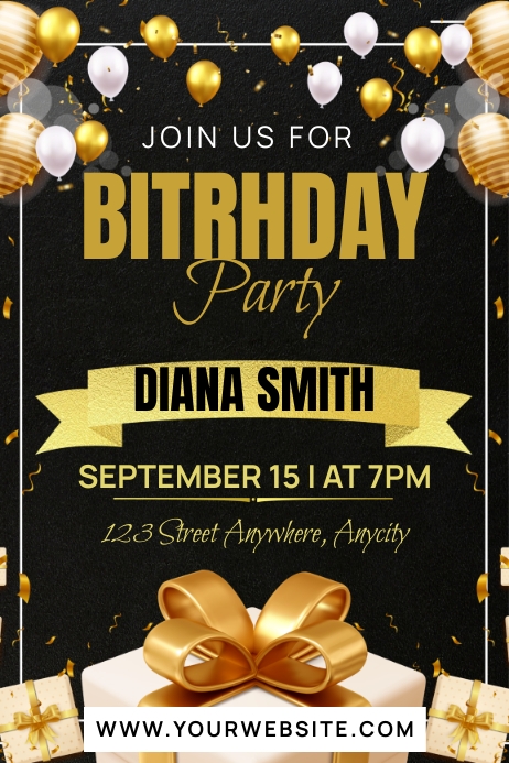 My Birthadsay Party Invetesion Birthday Party Invitation Template | PosterMyWall