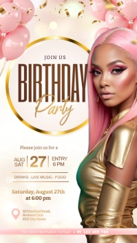 birthday party invitation Instagram Story template