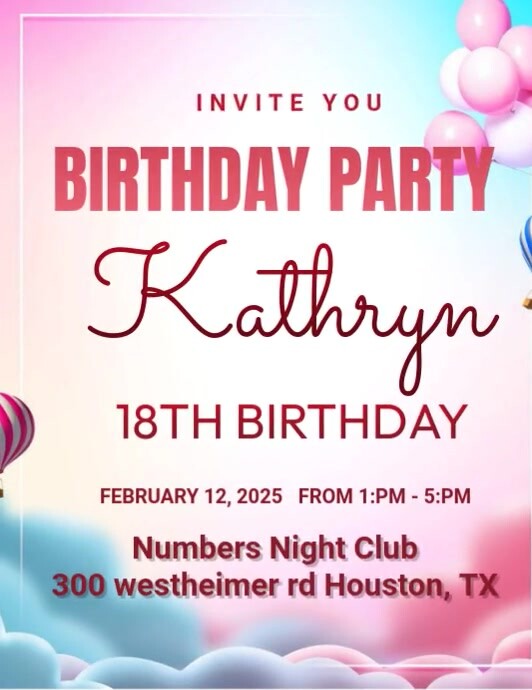 My Birthadsay Party Invetesion Birthday Party Invitation Template | PosterMyWall
