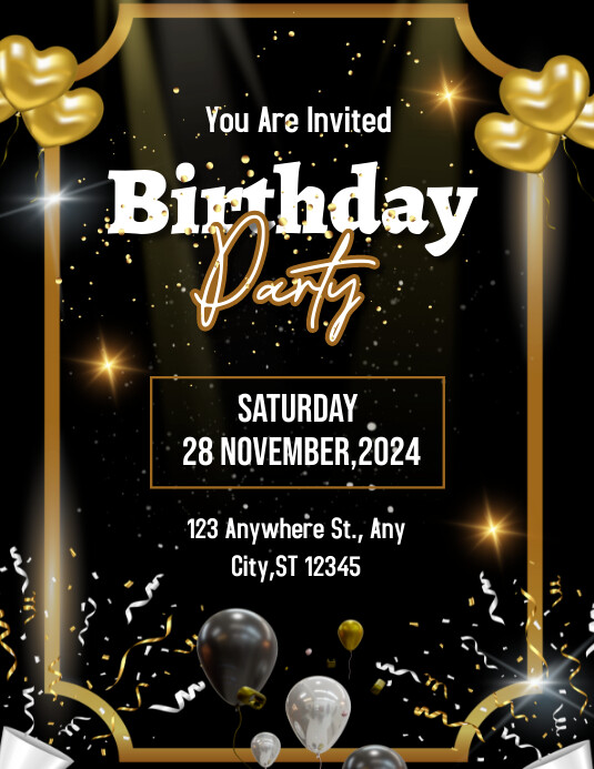 My Birthadsay Party Invetesion Birthday Party Invitation Template | PosterMyWall