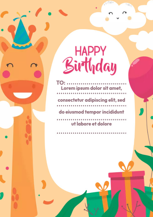 Birthday Party Invitation Template | PosterMyWall