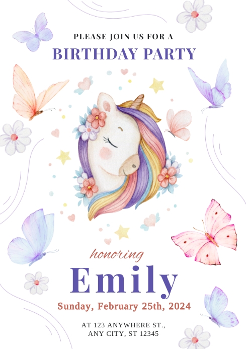 My Birthadsay Party Invetesion Birthday Party Invitation Template | PosterMyWall