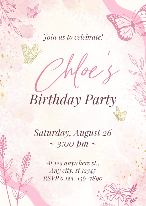 My Birthadsay Party Invetesion Birthday Party Invitation Template | PosterMyWall