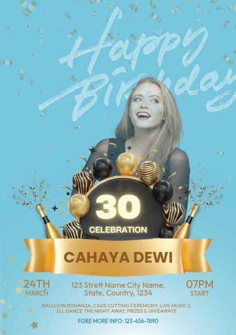 My Birthadsay Party Invetesion birthday party invitation Template | PosterMyWall