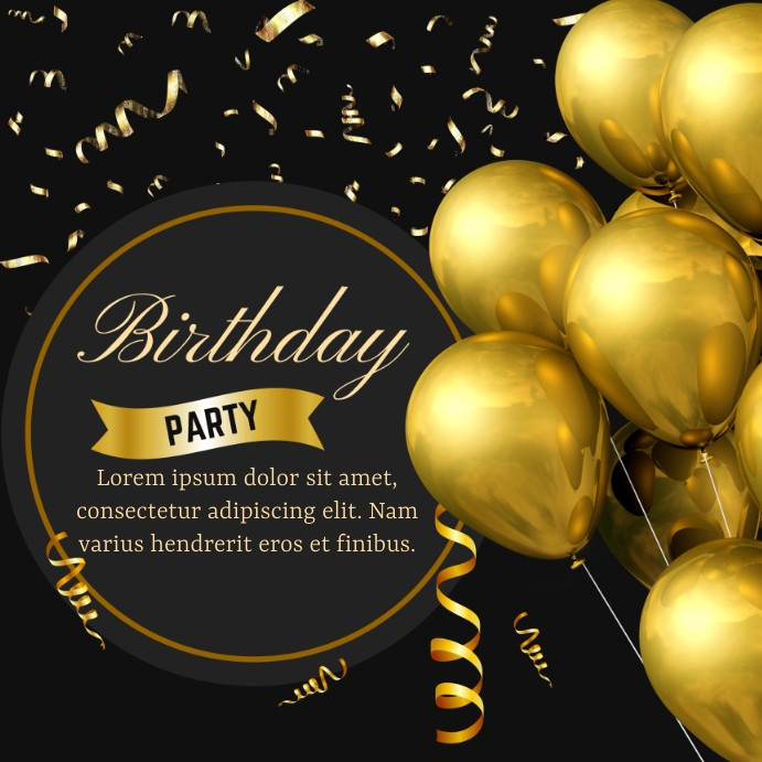 Birthday party invitation poster Template PosterMyWall