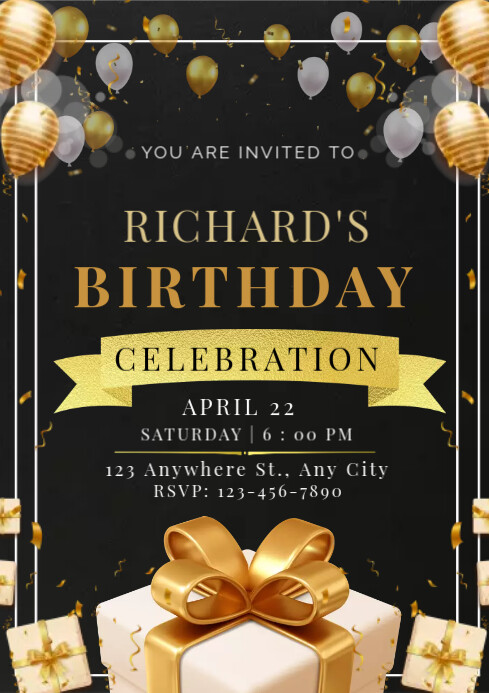 My Birthadsay Party Invetesion birthday party invitation template | PosterMyWall