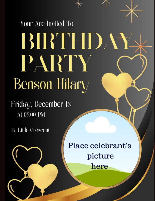 Birthday Party Invitation Template | PosterMyWall