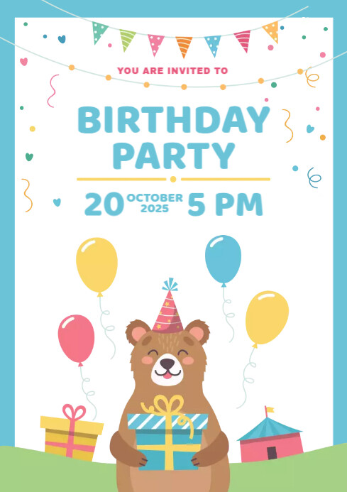 My Birthadsay Party Invetesion Birthday Party Invitation Template | PosterMyWall