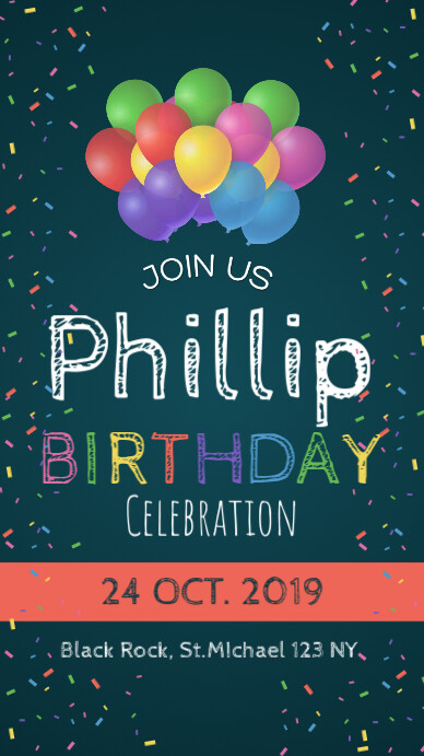 Modele Invitation Fete Anniversaire Whatsapp Statut Postermywall Modele Invitation Fete Anniversaire Whatsapp Statut Postermywall