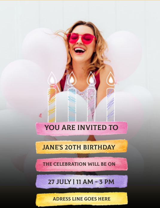 birthday party INVITE Design Template | PosterMyWall