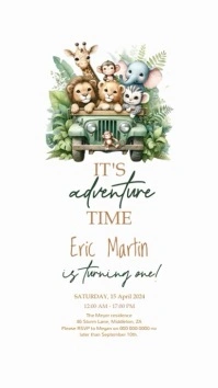 BIRTHDAY PARTY INVITE INVITATION DESIGN Instagram Story template