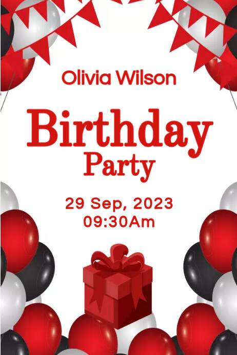 Birthday Party Poster template