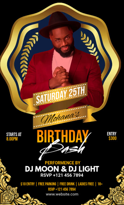 Birthday Party Poster Template US Legal
