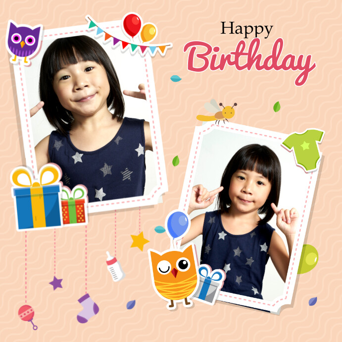 Birthday Photo Collage Template PosterMyWall