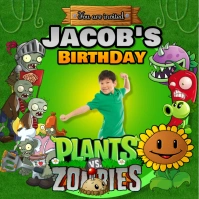 Birthday - Plants versus Zombies Square (1:1) template