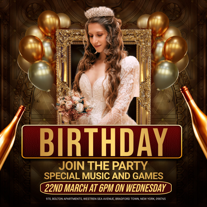Birthday Post Template PosterMyWall
