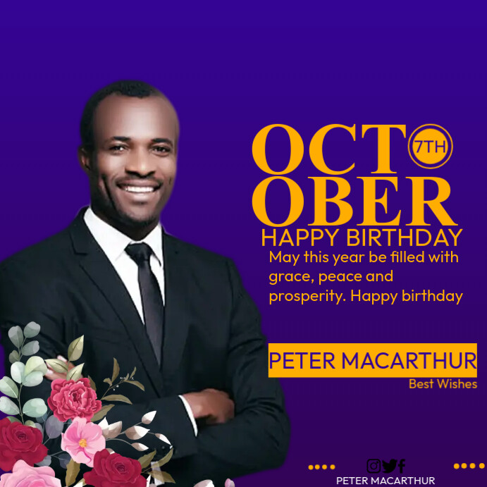 birthday post Template PosterMyWall