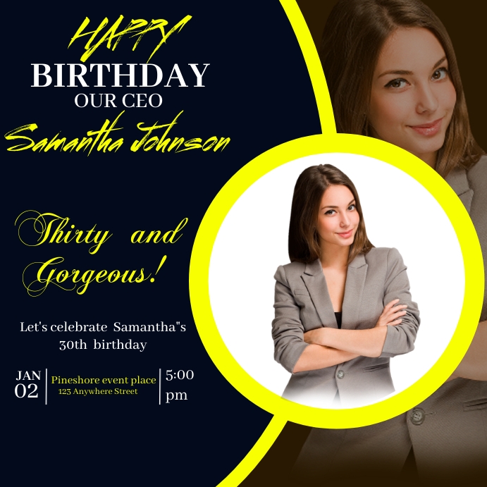 birthday post Template PosterMyWall