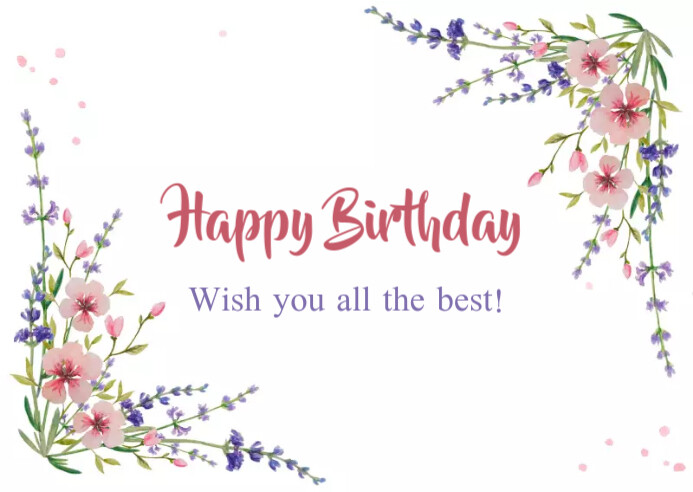 Birthday Postcard Template PosterMyWall