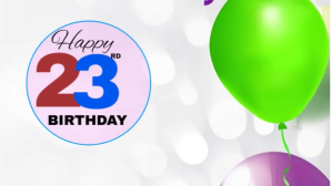 Biały Birthday Celebration Digital na Display Template