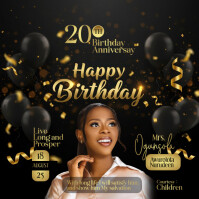 Birthday Poster Instagram-opslag template