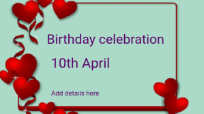 蓝绿色 Birthday Invitation Twitter-Beitrag Template
