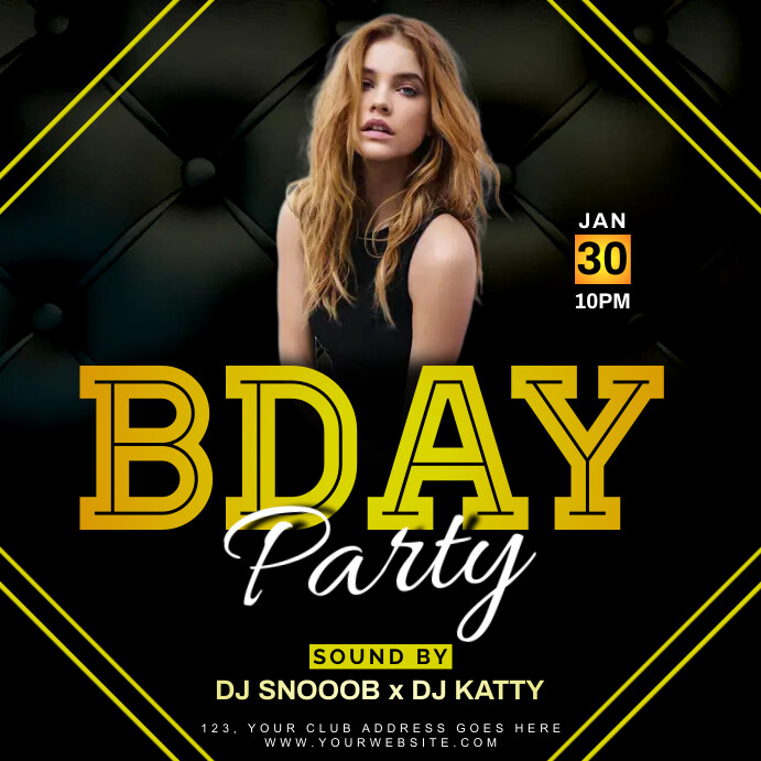 Birthday Posters Wpis na Instagrama template