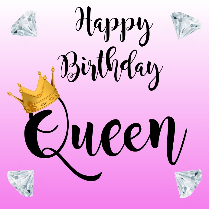 Birthday Queen Instagram-opslag template