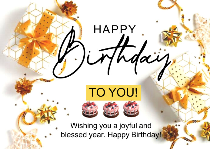 birthday social media Postal template