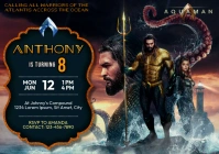 Birthday Template - Aquaman A4