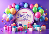 Birthday Template Открытка