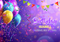 Birthday Template Postkort