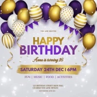 Birthday Template Квадрат (1 : 1)