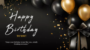 Hitam Birthday Celebration 演示(16:9) Template