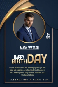 Birthday Template Grafica Pinterest