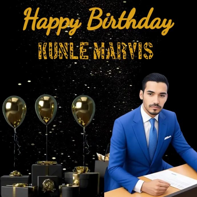 Birthday template PosterMyWall