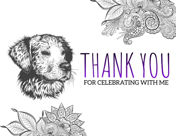 birthday THANK YOU card TEMPLATE PosterMyWall