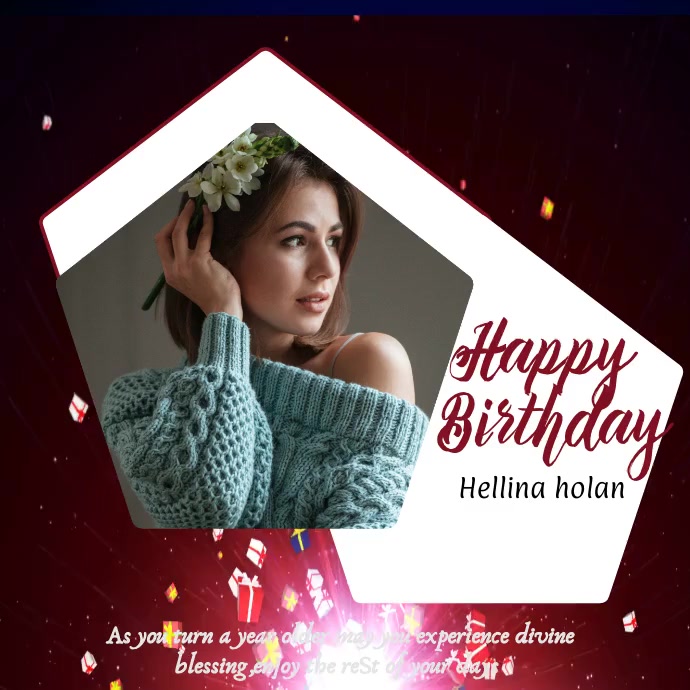 Birthday video Square (1:1) template