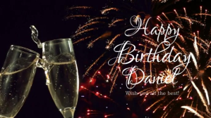 黑色 Birthday Greeting Film w tle na Facebooka Template