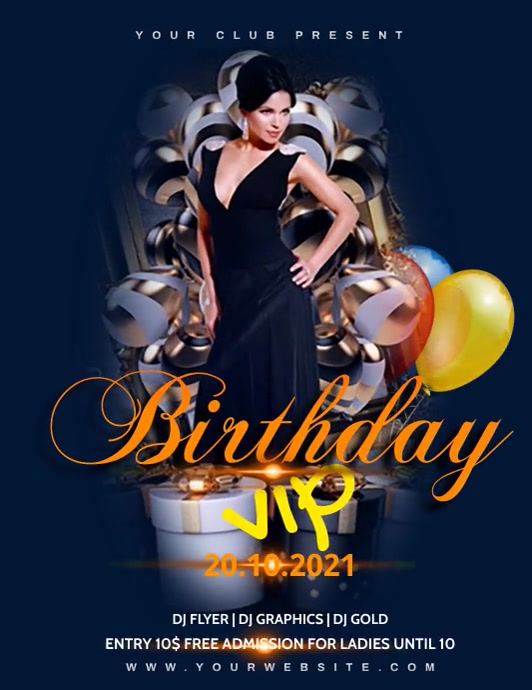 BIRTHDAY VIP Flyer Template | PosterMyWall