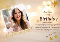 Birthday wish card, Birthday Greeting card Postcard template