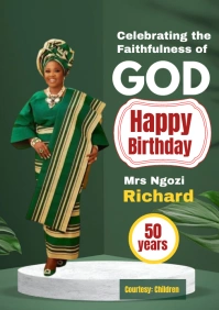 Birthday wish flyer A2 template