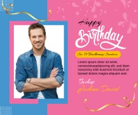 Birthday wish Large Rectangle template